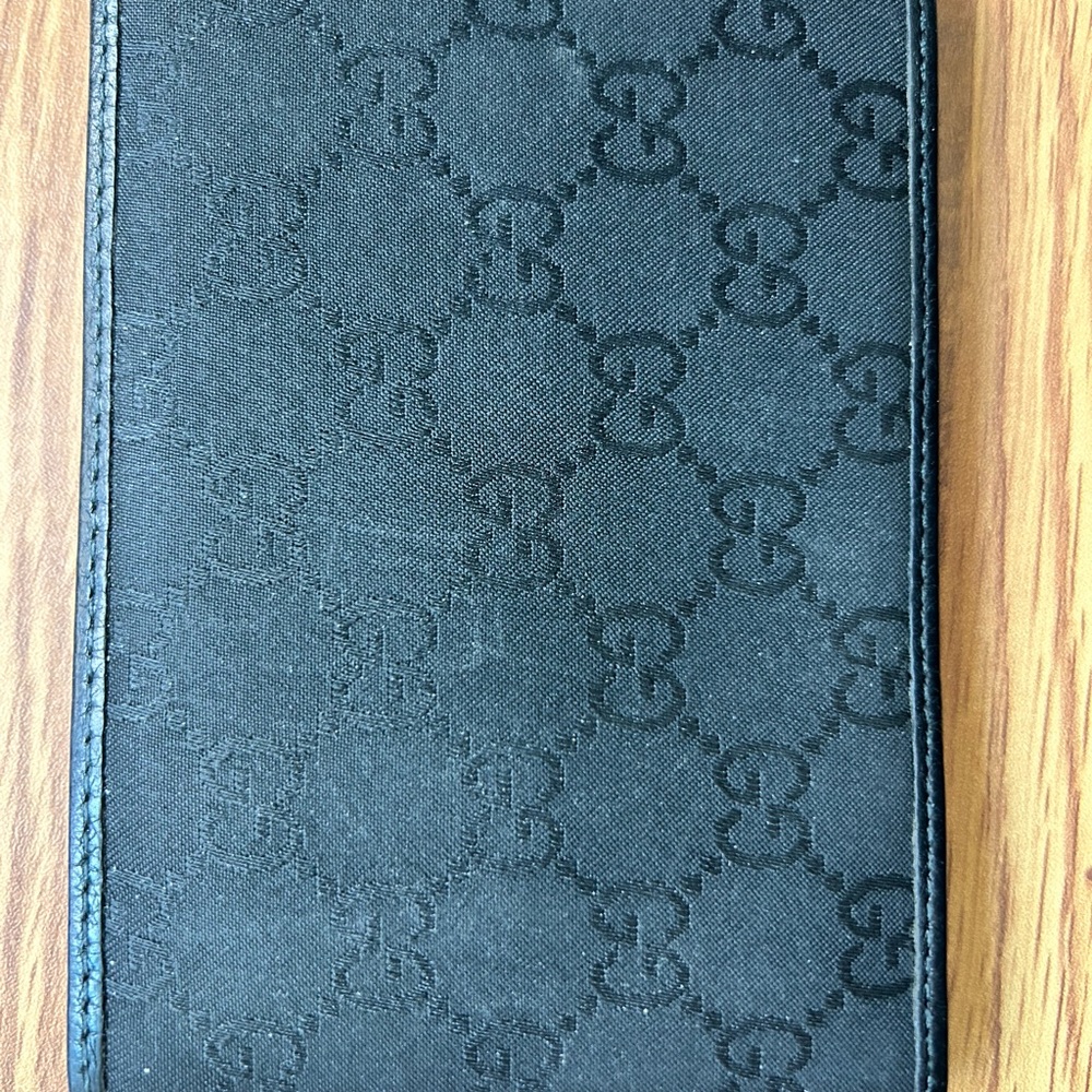 Gucci Black Textured Leather Card Holder